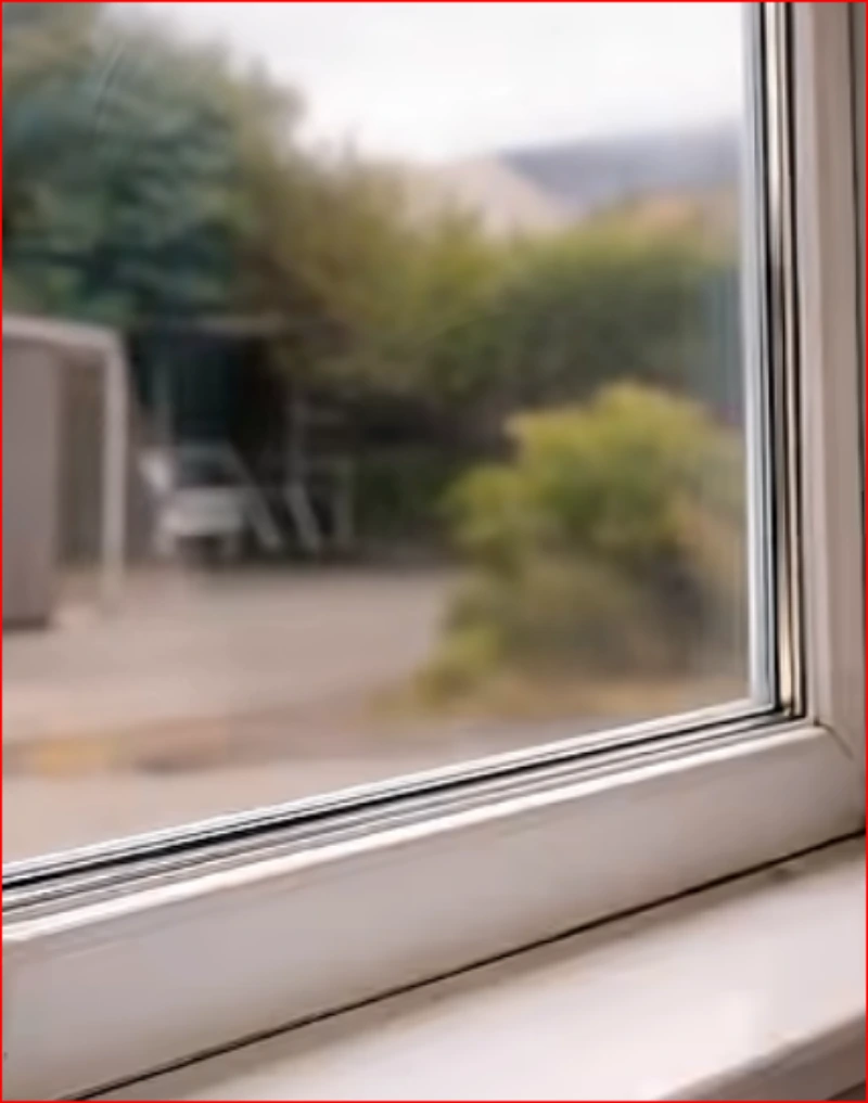 Window after professional cleaning, clear and streak-free