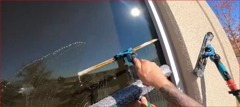 Home exterior with freshly cleaned, streak-free windows
